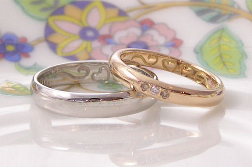 ハートの結婚指輪