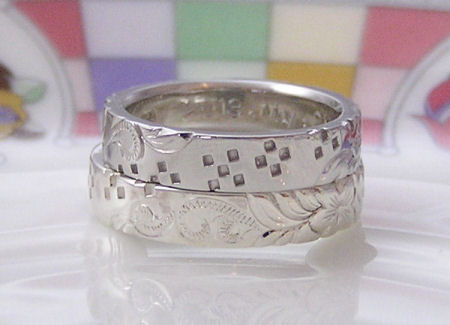 ミンサー模様の結婚指輪