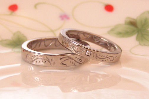 イニシャルの結婚指輪、マリッジリング