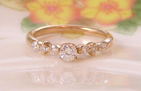 ピンクゴールドの婚約指輪 熊本